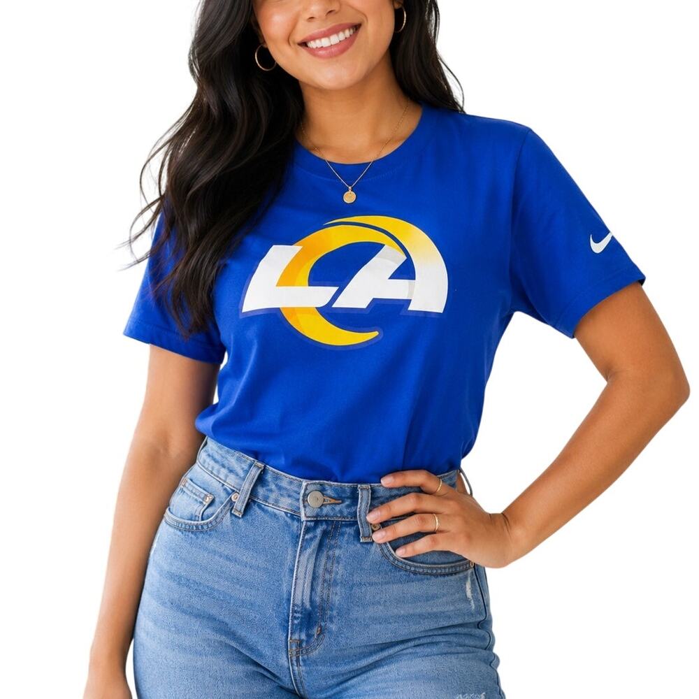 Nike Los Angeles Rams Blue Logo T-Shirt Women’s Medium